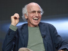 Actor/creator/executive producer Larry David speaks in the "Curb Your Enthusiasm" panel during the HBO Television Critics Association Summer Press Tour at the Beverly Hilton on Wednesday, July 26, 2017, in Beverly Hills, Calif. (Photo by Chris Pizzello/Invision/AP)
