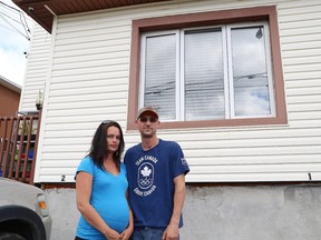 Two males broke into Shannon Barbeau and Adam Lecompte's apartment in Sudbury, Ont., by entering a window. John Lappa/Sudbury Star/Postmedia Network