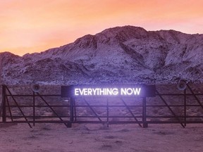 This cover image released by Columbia Records shows "Everything Now," a release by Arcade Fire. (Columbia Records via AP)