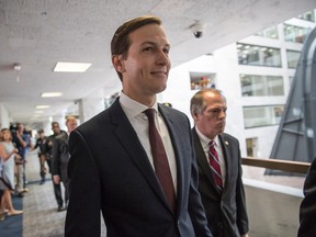 White House senior adviser Jared Kushner arrives on Capitol Hill in Washington, Monday, July 24, 2017, to meet behind closed doors before the Senate Intelligence Committee on the investigation into possible collusion between Russian officials and the Trump campaign. (AP Photo/J. Scott Applewhite)