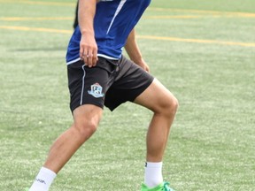 Ben McKendry practices with FC Edmonton on Thursday, July 27, 2017. McKendry joined FC Edmonton on loan from the Vancouver Whitecaps.