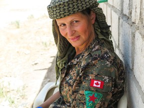 Hanna Bohman, from Vancouver, spent five months fighting ISIS with the Kurdish women's defence forces, known as the YPJ, in northern Syria. She has returned to Canada. (courtesy of Hanna Bohman)