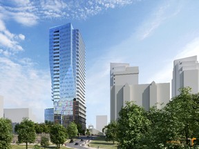 Illustration depicts tower slated for construction at 50 King St.