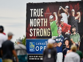 Fans enter the grounds during the second round of the RBC Canadian Open at Glen Abbey Golf Club in Oakville, Ont., on Friday, July 28, 2017. (Minas Panagiotakis/Getty Images)