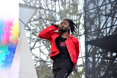 Toronto hip hop artist Jazz Cartier performs on the WayBright Saturday during the 2017 Wayhome Music & Arts Festival, Saturday, July 29, 2017. Patrick Bales/Postmedia Network