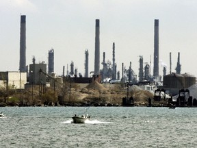 Sarnia's Chemical Valley on the St. Clair River. (Free Press file photo)