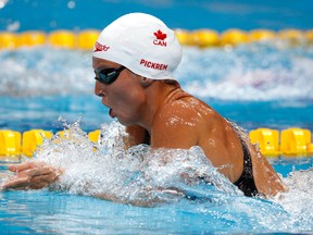 Sydney Pickrem of Canada competes at the 2017 FINA World Championships on July 30, 2017 in Budapest, Hungary. (Adam Pretty/Getty Images)