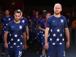 Michael Bradley (right) doesn't like the idea of video review in soccer. (GETTY IMAGES)
