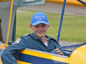 Geoffery Graham from 200 Wolf Squadron Royal Canadian Air Cadets was awarded with the position of flight staff and rank of flight sergeant, and will be working in Trenton until Aug. 18 at Mountain View Cadet Flying Training Centre. (Marie-Anne Irvine/For The Sudbury Star)