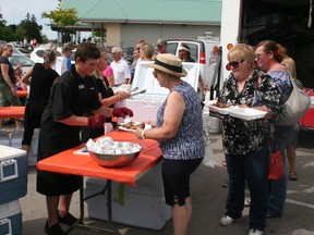 A Pineridge chicken dinner was served to hungry race fans after Race 6 at Legends Day this past Sunday. All proceeds from tickets sold will be going to the Clinton Public Hospital Foundation for hospital upgrades and improvements to better serve the community.