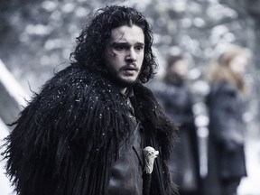 In this image released by HBO, Kit Harington portrays Jon Snow in a scene from "Game of Thrones." (Helen Sloan/HBO via AP)