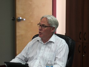 Coun. Norm Hodgson spoke in favour of the motion to expand the availability of the vitalization grant at the July 24 council meeting (Jeremy Appel | Whitecourt Star).