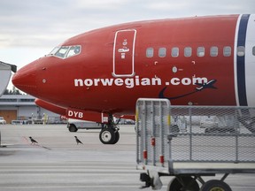 Aircrafts of Norwegian low-cost airline Norwegian Air Shuttle are parked at Arlanda airport in Stockholm, Sweden, on March 5, 2015. (JOHAN NILSSON/AFP/Getty Images)