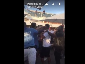 Video posted to social media of a scuffle between bouncers and patrons at Cabana Pool Bar in Toronto on Sunday, July 30, 2017.