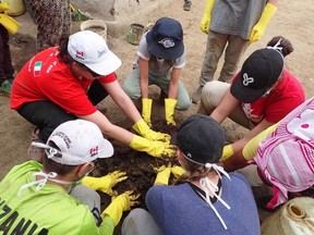 Drayton Valley students helped a community in Tanzania build a portion of a school and get potable water in addition to cultural immersion (Photo Submitted).