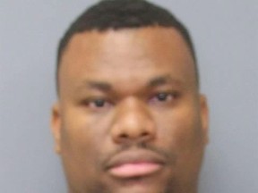This undated photo provided by the Charles County Sheriff’s Department shows Carlos Deangelo Bell. A teachers' aide and track coach described as a "predator" by a county prosecutor now faces more than 100 felony counts of child sex abuse and other offenses. Local media reported on Monday, July 31, 2017, that the counts against Bell include infecting or trying to infect three schoolboys with HIV, filming them in sex acts, giving them marijuana and other crimes from May 2015 to June 2017. (Charles County Sheriff’s Department via AP)