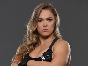 UFC women's bantamweight champion Ronda Rousey poses for a portrait during a UFC photo session at the Sheraton Rio Hotel on July 28, 2015 in Rio de Janeiro, Brazil. (Jeff Bottari/Zuffa LLC/Zuffa LLC via Getty Images)