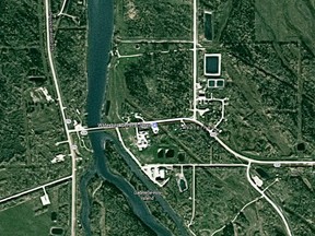 Satellite image of Waterhen, Man. (Google Maps)