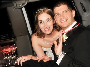 Neely and Andrew Moldovan, shown on their wedding day. (Photo courtesy Andrea Polito)