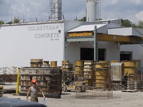 Ontario?s Labour Ministry is investigating after a worker at Middlesex Centre?s Coldstream Concrete, which makes reinforced concrete pipe and other pre-cast products, was seriously hurt Wednesday. (DEREK RUTTAN, The London Free Press)