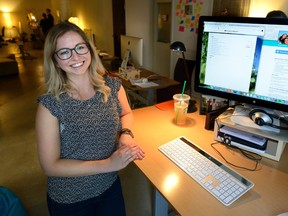 Emily Vickruck, a 24-year-old marketing and branding specialist at Sagecomm on York Street, is an example of a growing cadre of young millennials living on their own and working in downtown London. (MORRIS LAMONT, The London Free Press)