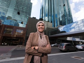 Ibtissam Nkaili grew up speaking Arabic. She immigrated to Canada in 2008, moved to Edmonton in 2013 and completed a CPA, in English. Taken on Wednesday August 2, 2017, in Edmonton. Greg Southam / Postmedia