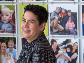 Mona Greenbaum, executive director of the LGBT Family Coalition, is seen in her office Tuesday, August 1, 2017 in Montreal. THE CANADIAN PRESS/Paul Chiasson