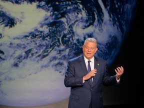 Al Gore gives his updated presentation in Houston in "An Inconvenient Sequel: Truth To Powe." MUST CREDIT: Jensen Walker, Paramount Pictures