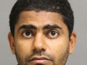 Omar Mbarak, 34, faces two counts of criminal harassment. (TORONTO POLICE/HANDOUT)