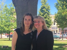 Meighan Wark (left) was appointed the interim CAO for Huron County, while Brenda Orchard (right) is moving on.