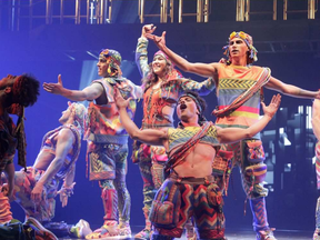 “Free spirit” gymnasts perform during the dress rehearsal for Cirque du Soleil VOLTA in Gatineau Wednesday (Aug. 2, 2017) evening. (Julie Oliver, Postmedia)