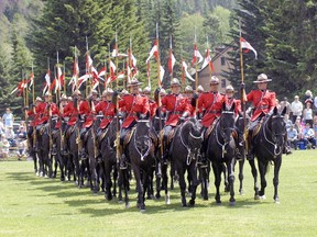 The RCMP Musical Ride performs at in Banff, Alta. in 2010. (Pam Doyle/ Crag & Canyon Archives)