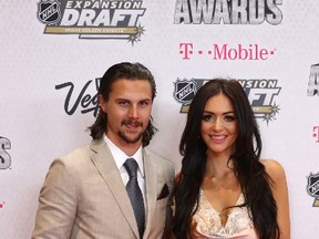 Erik Karlsson of the Ottawa Senators and Melinda Currey attend the 2017 NHL Awards at T-Mobile Arena on June 21, 2017 in Las Vegas. (Bruce Bennett/Getty Images)