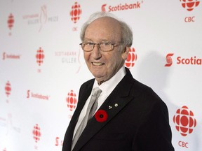 Jack Rabinovitch, founder of the Giller Prize, arrives on the red carpet at the Giller Prize Gala in Toronto on Nov. 10, 2015.