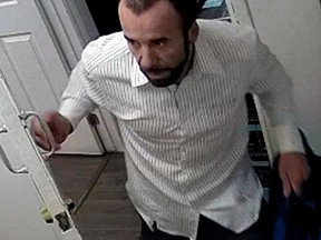 Toronto Police are looking to identify a man connected with three break-and-enters in commercial buildings. (TORONTO POLICE/SUPPLIED)