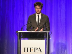 Robert Pattinson speaks onstage at the Hollywood Foreign Press Association's Grants Banquet at the Beverly Wilshire Four Seasons Hotel on August 2, 2017 in Beverly Hills, California. (Photo by Kevin Winter/Getty Images)