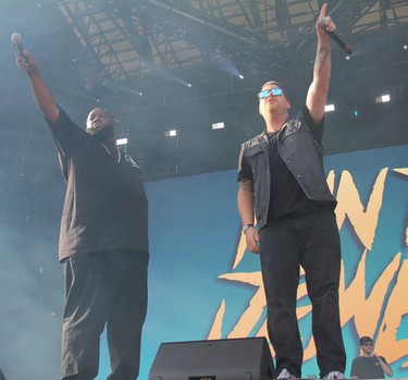 Run the Jewels perform at the Osheaga Music and Arts Festival in Montreal on Sunday, August 6, 2017. (Photo: John Williams, Special to Postmedia Network)