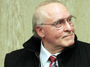 Ernst Zundel arrives for the first session of his trial in a Mannheim court November 8, 2005. (THOMAS LOHNES/AFP/Getty Images)
