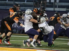 London Junior Mustangs Varsity Team Game against Ottawa. (photo by Paul Peggie)