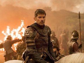 This image released by HBO shows Nikolaj Coster-Waldau as Jaime Lannister in an episode of "Game of Thrones," which aired Sunday, Aug. 6. (Macall B. Polay/HBO via AP)