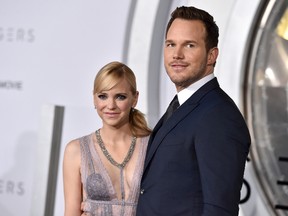 In this Dec. 14, 2016, file photo, Chris Pratt, right, and Anna Faris arrive at the Los Angeles premiere of "Passengers"at the Village Theatre Westwood. Pratt and Faris have announced they are separating after eight years of marriage. The actors announced their breakup on social media Sunday, Aug. 6, 2017, in a joint statement confirmed by Pratt’s publicist. (Photo by Jordan Strauss/Invision/AP, File)