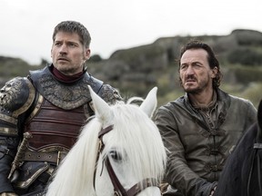 Nikolaj Coster-Waldau as Jaime Lannister and Jerome Flynn as Bronn in HBO's "Game of Thrones." (Macall B. Polay/HBO)