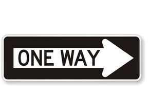 one way sign