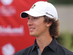 Ryan McMillan of Team Manitoba talks about his first round of the Canada Games golf competition at Southwood Golf & Country Club in Winnipeg on Tuesday August 8, 2017. Kevin King/Winnipeg Sun/Postmedia Network