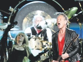 Singer Stevie Nicks, drummer Mick Fleetwood and guitarist Lindsey Buckingham perform as Fleetwood Mac. (Special to Postmedia News)