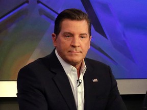 In this July 22, 2015 file photo, co-host Eric Bolling appears on "The Five" television program, on the Fox News Channel, in New York. Fox News announced on Saturday, Aug. 5, 2017, that Bolling has been suspended while it investigates a report that “The Specialists” co-host sent at least three female colleagues a lewd text message. Bolling’s lawyer calls the accusations untrue and says he and his client are cooperating with the investigation. (AP Photo/Richard Drew, File)