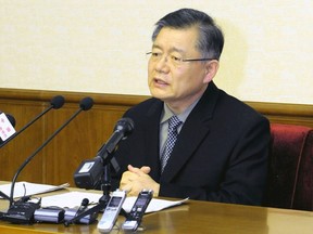 File photo taken by North Korea's official Korean Central News Agency (KCNA) on July 30, 2015 shows Canadian pastor Hyeon Soo Lim. (AFP PHOTO / KCNA VIA KNS)