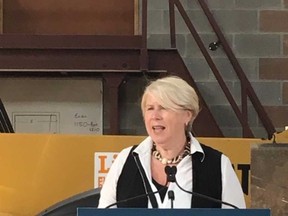 London North Centre MPP Deb Matthews announced Thursday the provincial will spend $24 million to promote environmentally conscious construction. (MEGAN STACEY, The London Free Press)