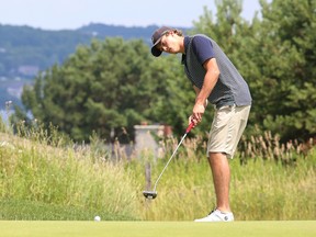 Ward Kyle putts on the second green at the qualifying round of the Idylwylde Invitational at the Idylwylde Golf and Country Club in Sudbury, Ont. on Friday July 21, 2017. John Lappa/Sudbury Star/Postmedia Network