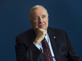 Former prime minister Paul Martin poses for a portrait following an interview with The Canadian Press in Ottawa, Thursday May 12, 2016.  THE CANADIAN PRESS/Adrian Wyld